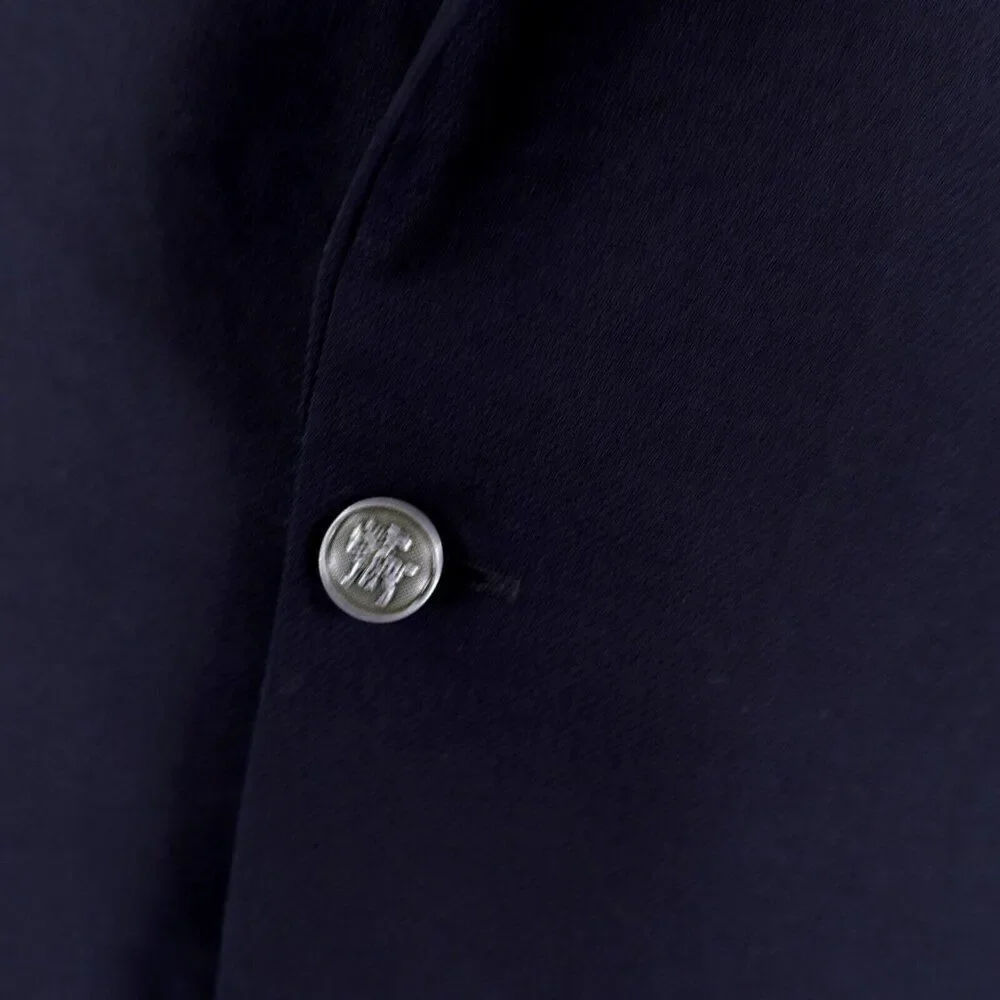 Hart Schaffner Marx Blue Thick Wool 2 Silver Button Blazer 44L‎ / Slim 46L